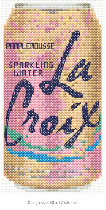 Cross Stitch Pattern La Croix Pamplemousse - Etsy
