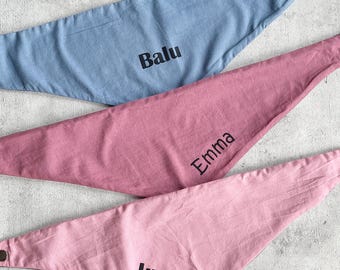 Dog scarf customizable - versatile bandana for dogs, customizable dog gift, individual accessory for dogs