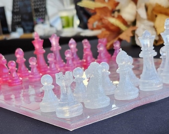Epoxy Chess Set (Solid Colors)