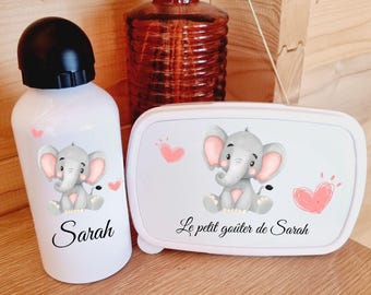Elephant Baby Lunch Box and Water Bottle