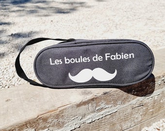 Trousse de pétanque personnalisé - Cadeaux papa papi - boules triplettes