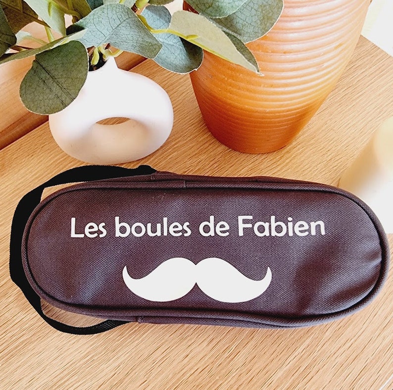 Trousse de pétanque personnalisé Cadeaux papa papi boules triplettes image 1