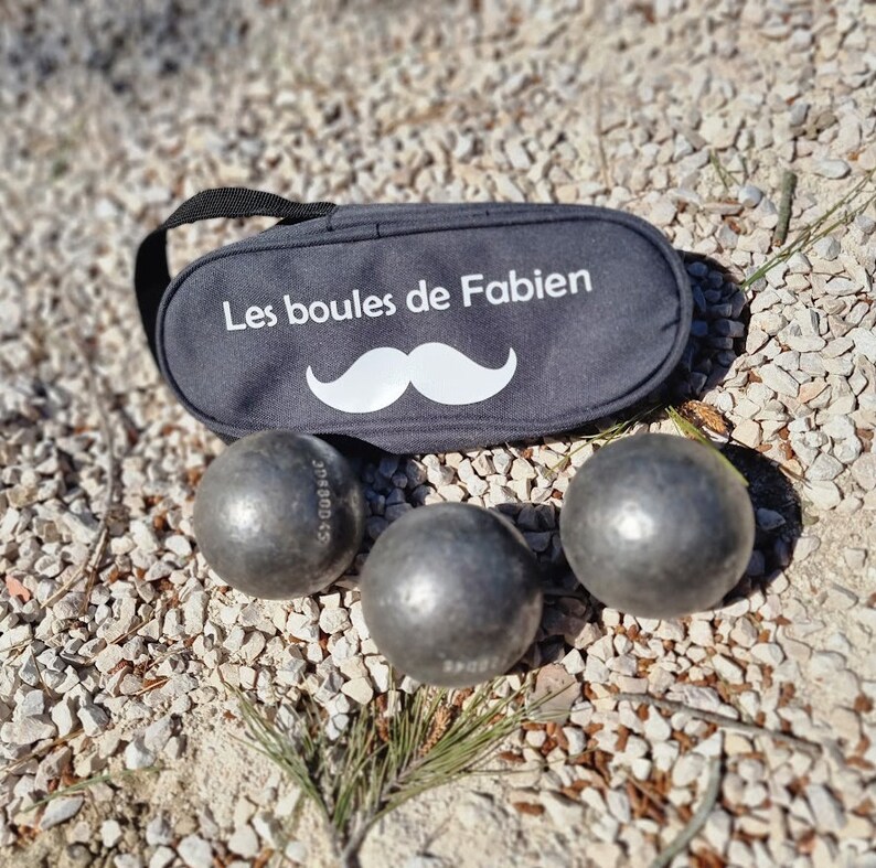 Trousse de pétanque personnalisé Cadeaux papa papi boules triplettes image 3