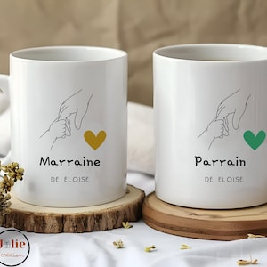 Personalized Gifts l Personalized Baptism Mugs | Godmother Mug | Godfather Mug | Baptism Souvenir Gift | Personalized Baptism Gifts