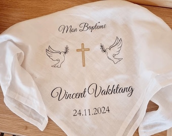 Personalized christening scarf