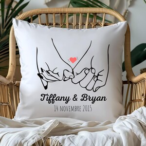 Cadeaux Personnalisés l Coussin personnalisé Saint Valentin l cadeaux saint valentin homme et femme