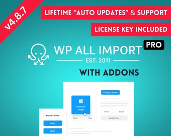 WP All Import Pro WordPress XML and CSV Importer Wordpress Plugin with Addons