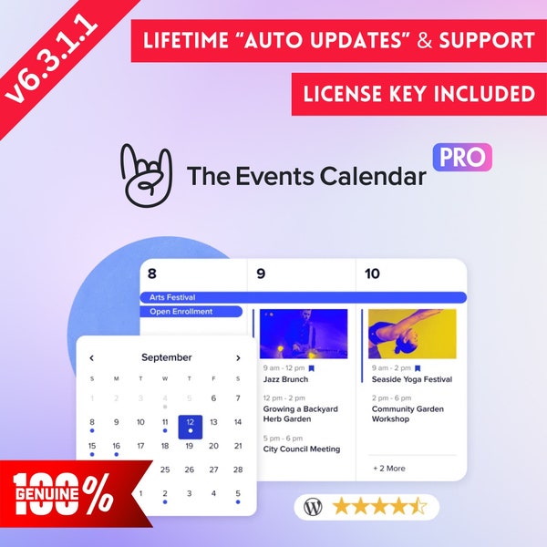 The Events Calendar Pro Create and Manage Events Wordpress Plugin