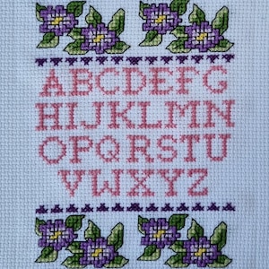 Kit de ponto cruz contado com alfabeto para hobby e decoração de casa para entusiastas de bordado e tapeçaria, presente perfeito para ela
