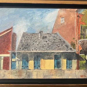 New Orleans Street Scenes, early morning, French Quarter, oil on canvas painting. original painting