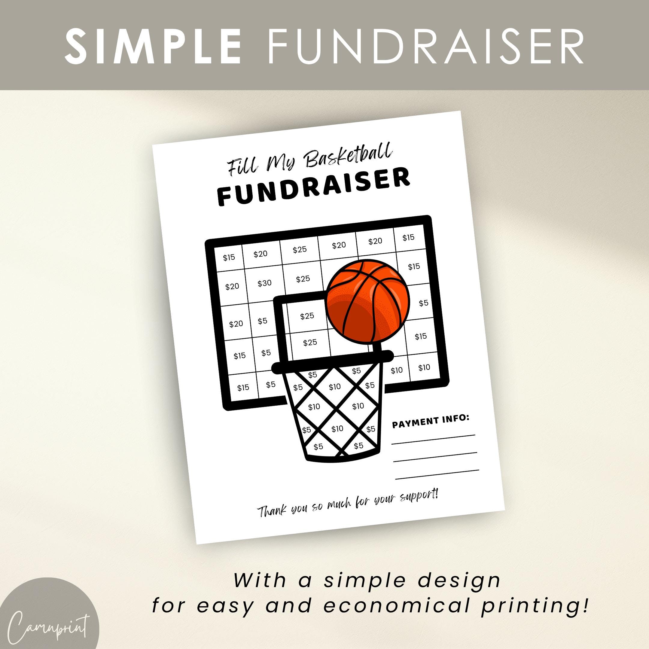 Basketball Fundraiser Template for Sports Fundraiser, Color My ...
