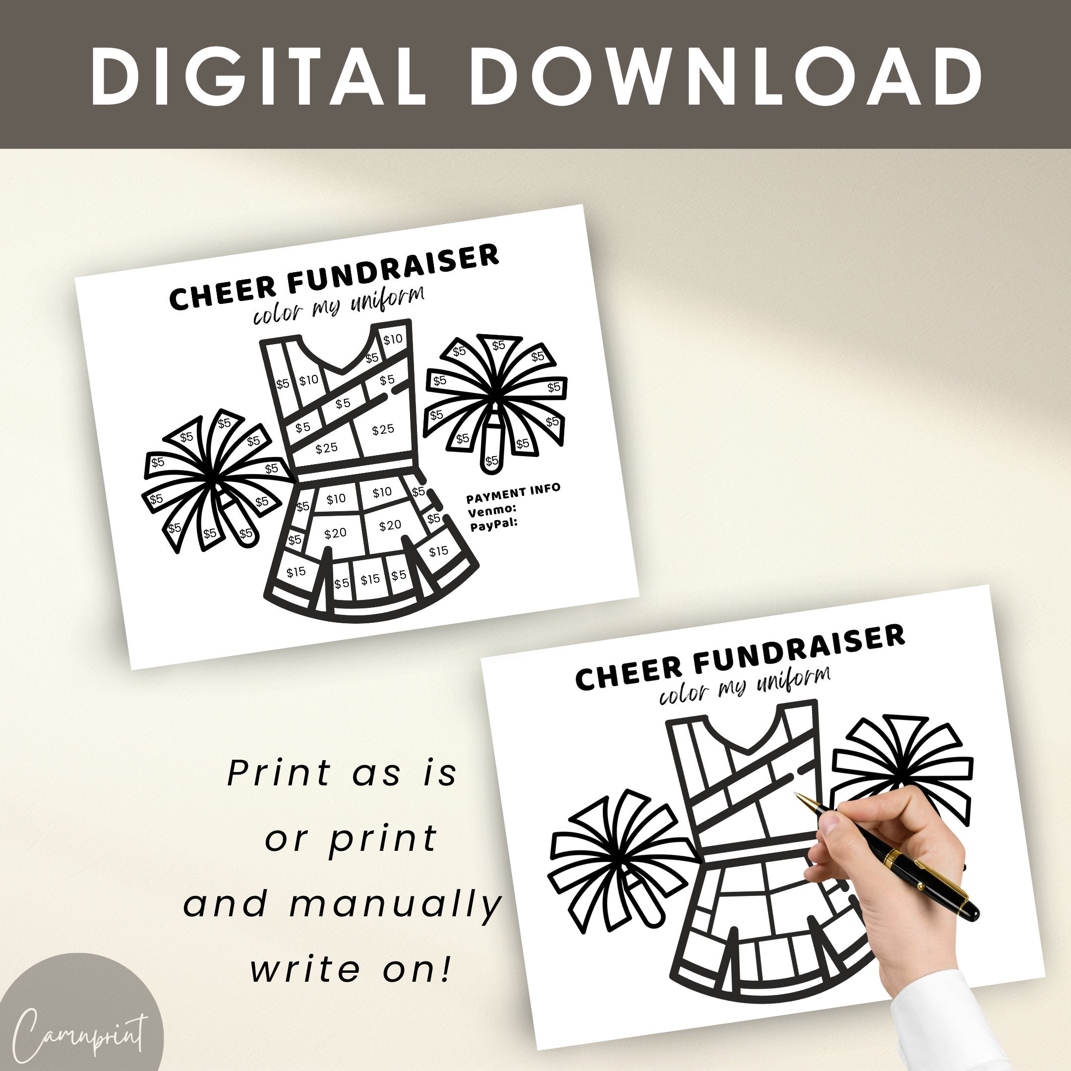 Cheer Fundraiser Fill My Uniform Fundraiser Form Printable Fundraiser