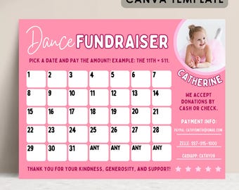 Dance Fundraiser, Fill My Dance Fundraiser Printable, Editable Fundraiser Form Template for Dance Team, Sponsor My Season Fundraiser Idea