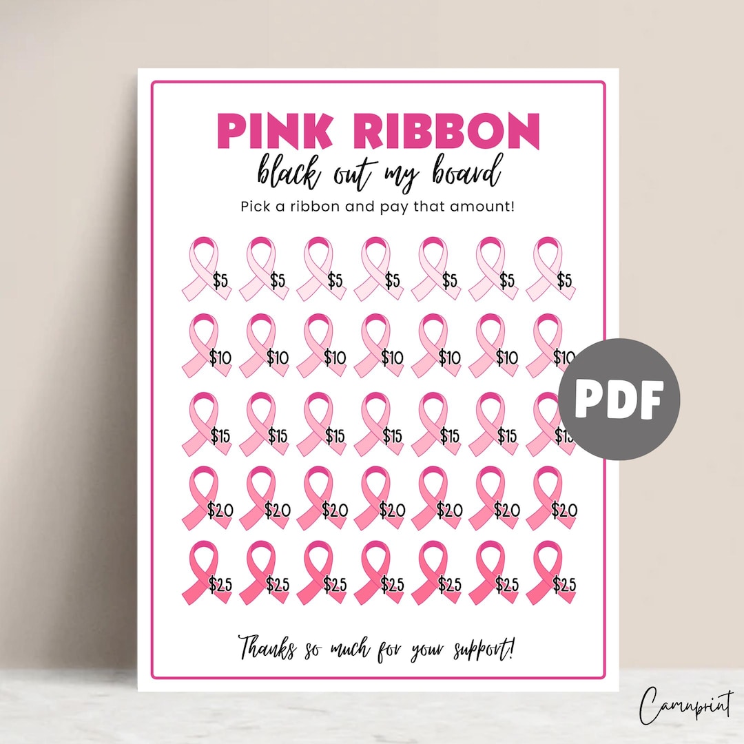 Cancer Fundraiser Fill My Ribbon Fundraiser, Pink Ribbon Pick a Date to ...