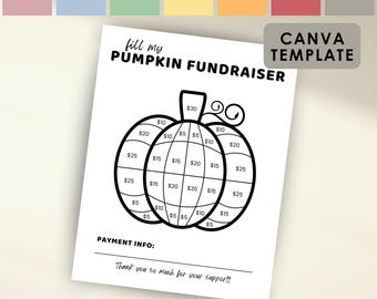 Pumpkin Fundraiser for School Fundraiser Fall Fundraiser Halloween Fundraiser Color My Pumpkin Fill My Pumpkin Printable & Editable Template