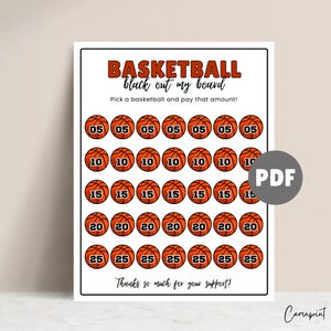 Basketball-Spendenaktion für Sport-Spendenaktion, Wählen Sie ein Datum aus, um Team-Spendenaktion zu spenden, Basketball-Team-Schule-Spendenaktion, Black Out My Board