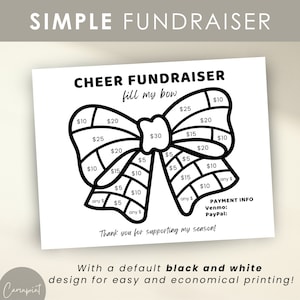 Cheer Fundraiser Fill My Bow Fundraiser Form for Cheerleading Sponsor ...