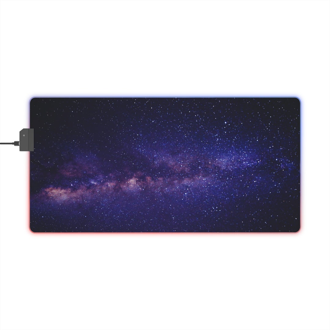 LED Gaming Mouse Pad Galaxy Stars Space Purple Highend Etsy