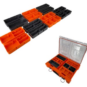 Klein Werkzeuge Modbox Tall Component Box Organizer Kompatibel Großes Nesting Bin Set - Orange