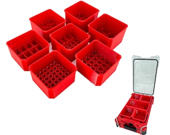 Milwaukee Packout Compact Organizer Compatible AA AAA C D 9V BTN Sq Battery Insert Bin