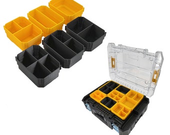 DeWalt TSTAK Organizer Compatible Small Nesting Bins - Yellow