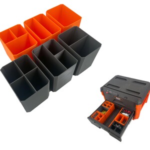 Klein Tools Modbox Two Drawer Toolbox Compatible Small Nesting Bin - Gray