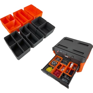Klein Tools Modbox Three Drawer Toolbox Compatible Medium Nesting Bin - Gray