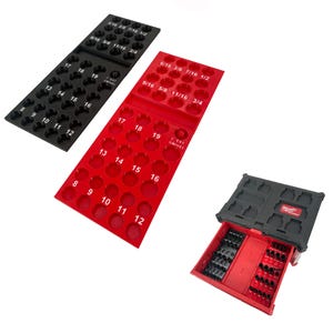 Milwaukee Packout 2 Drawer Tool Box Compatible 3/8&quot; Impact Socket Tray Insert