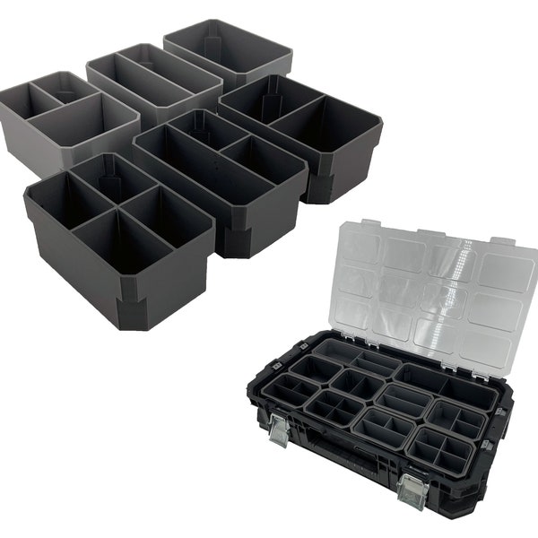 Husky Connect Organizer Compatible Small Nesting Cup Bins - Gray