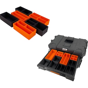 Ridgid 2.0 Pro Gear 3 Schublade Werkzeug Organizer Box Kompatibel Medium Nesting Bins - Schwarz