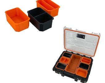 Scatola organizer per piccoli componenti Ridgid 2.0 Pro Gear, compatibile con contenitori impilabili di piccole dimensioni - Nero