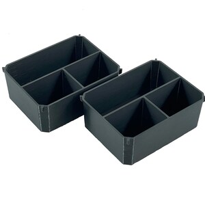Ridgid Pro Organizer Compatible Small Nesting Bins - Black T-Length
