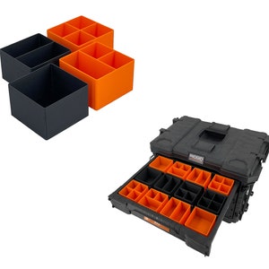 Ridgid 2.0 Pro Gear 4 Schublade Werkzeug Organizer Box Kompatibel kleine Nesting Bins - Schwarz