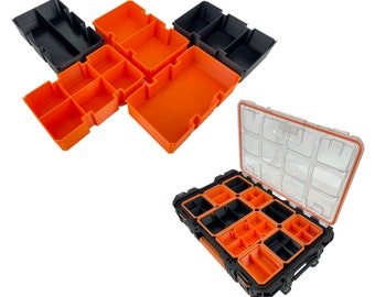 Contenedor apilable grande compatible con Ridgid Pro Organizer - Negro