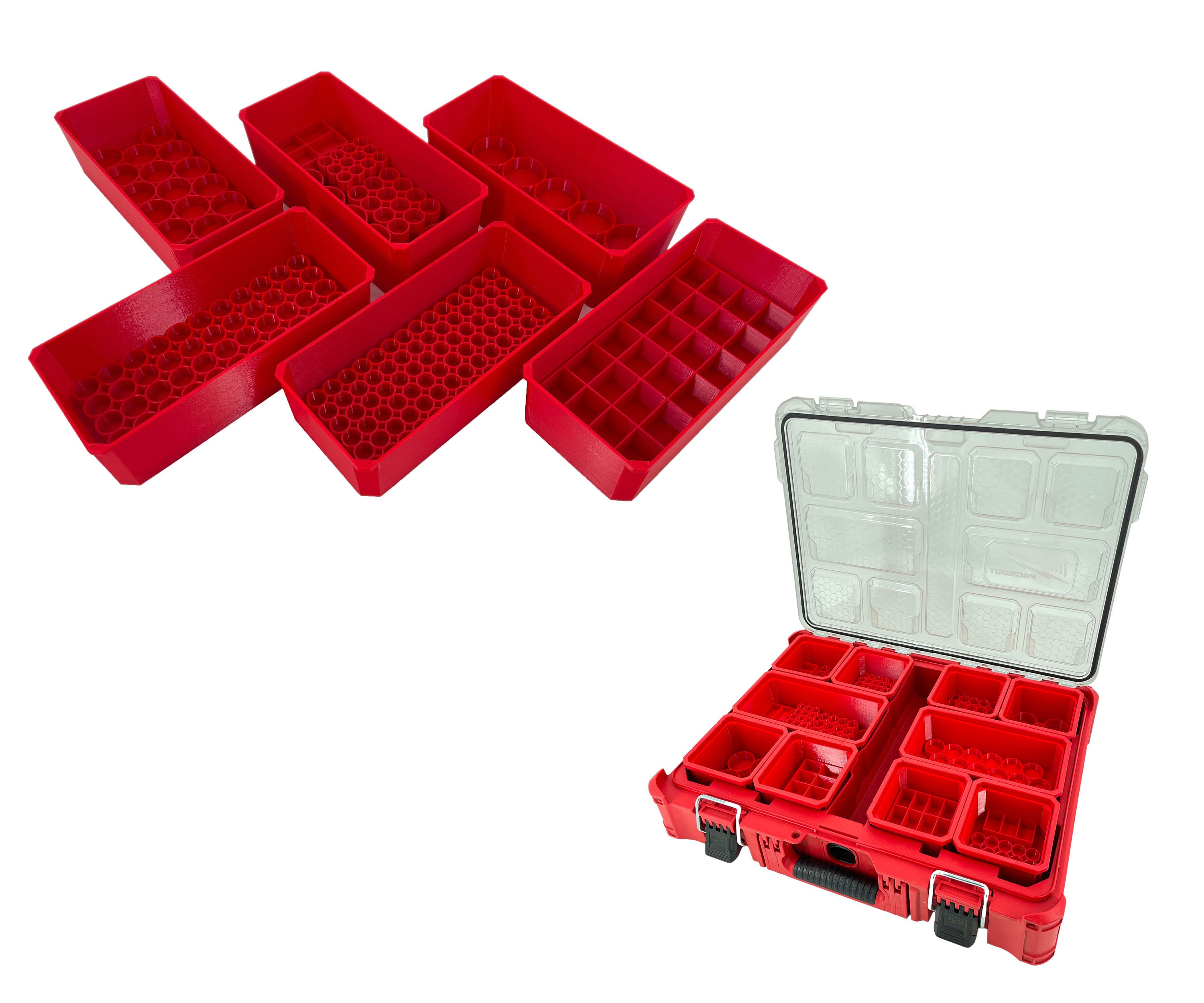 Milwaukee Packout Organizer Compatible AA AAA C D 9V Long Battery