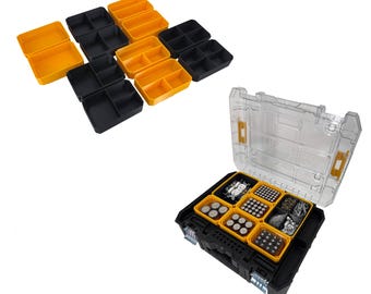 Dewalt TSTAK Organizer Compatible Large Nesting Bin Set - Black