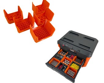 Klein Tools Modbox Three Drawer Toolbox Compatible Small Battery Nesting Bin