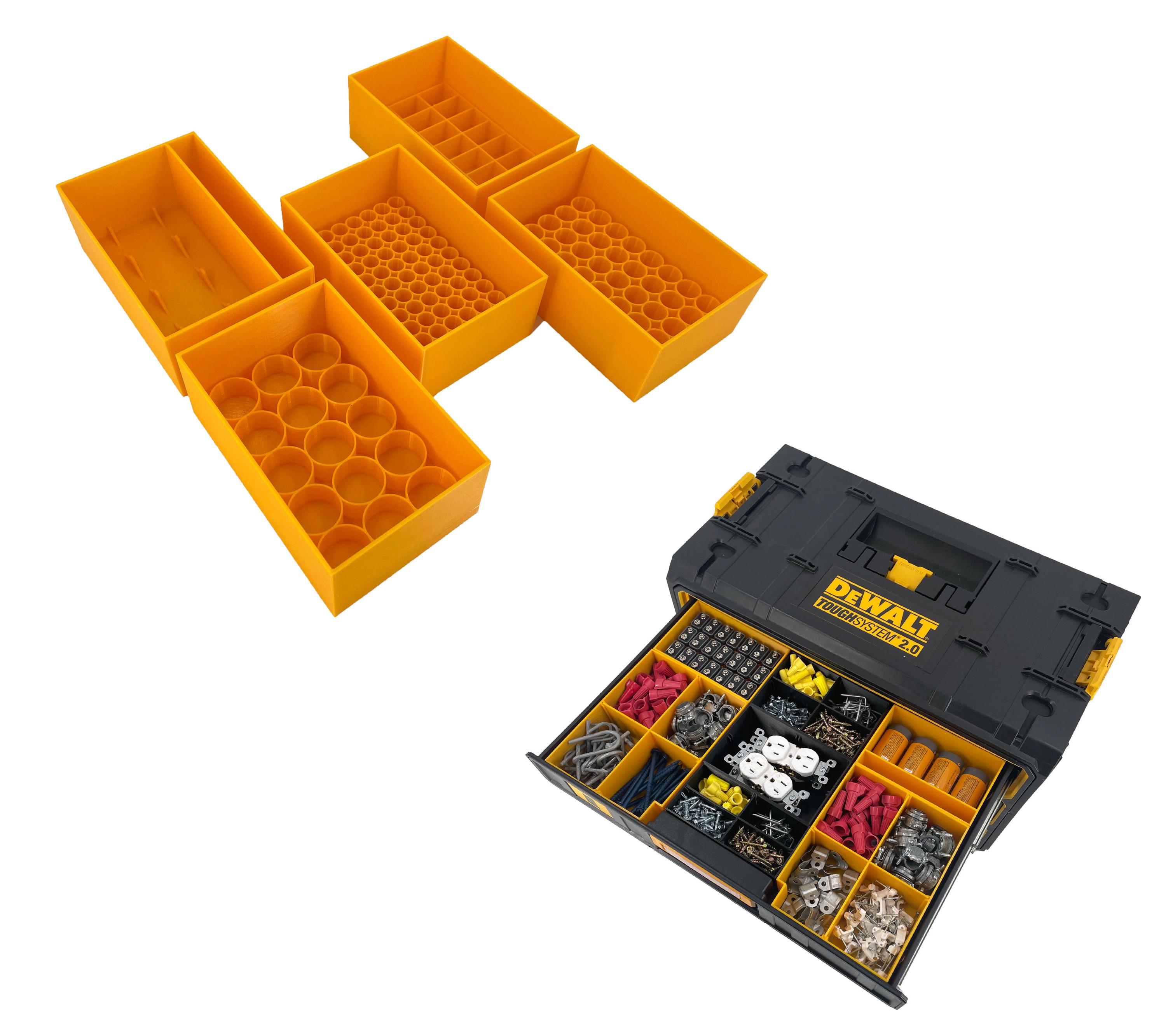 Dewalt ToughSystem 2.0 3段引き出し式ツールボックスケース 小型単3