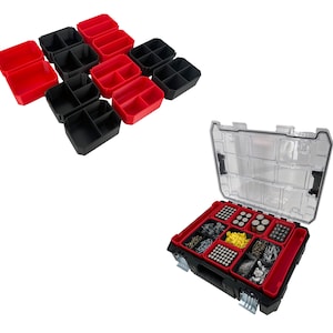 Craftsman Versastack Organizer Compatible Small Nesting Bin Set - Red