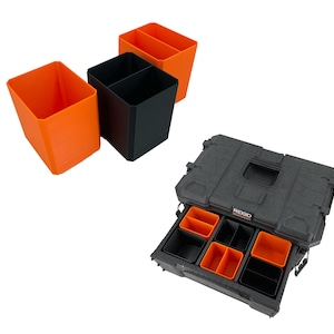 Ridgid 2.0 Pro Gear 2 Schublade Werkzeug Organizer Box Kompatibel kleine Nesting Bins - Schwarz