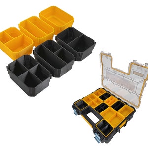 DeWalt Deep Pro Organizer Compatible Small Nesting Bins - Yellow