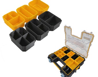 DeWalt Deep Pro Organizer Compatible Small Nesting Bins - Yellow