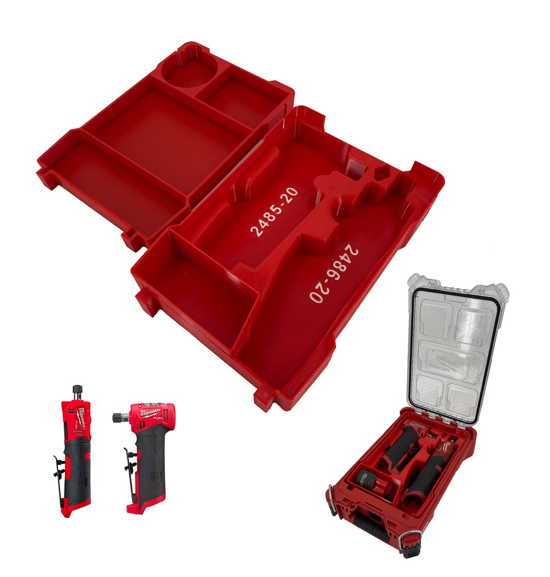 Milwaukee Packout Compact Organizer Compatible M12 Die Grinder Tool