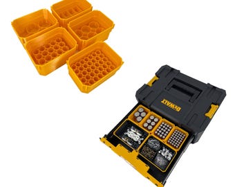Dewalt TSTAK Single Deep Drawer Tool Compatible AA AAA C D 9V Battery Insert Bin
