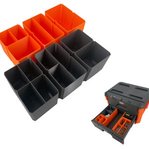 Klein Tools Modbox Two Drawer Toolbox Compatible Medium Nesting Bin - Orange