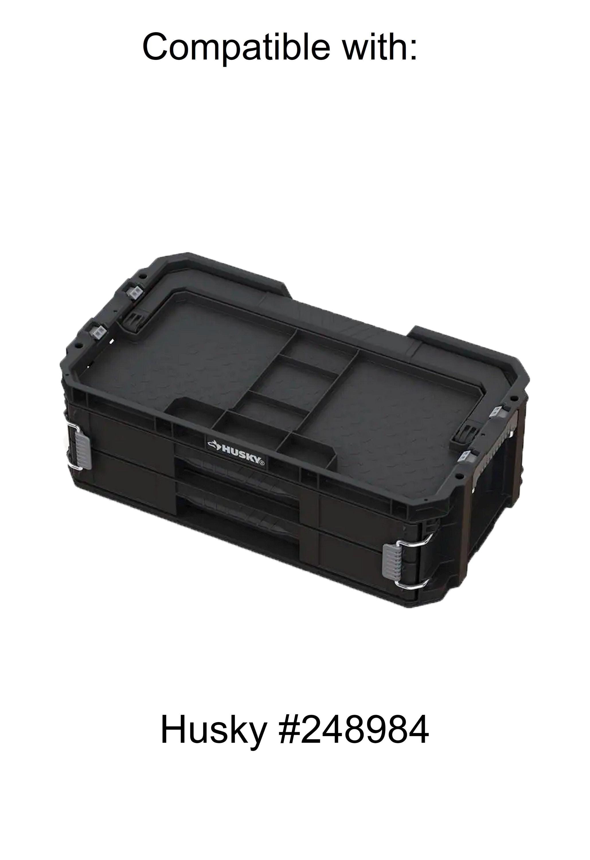 Husky Connect 2-drawer Organizer Compatible Small Cup Bin - Gray