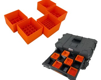 Ridgid 2.0 Pro Gear 3 tiroirs boîte de rangement d'outils compatible petite pile AA AAA C D 9 V