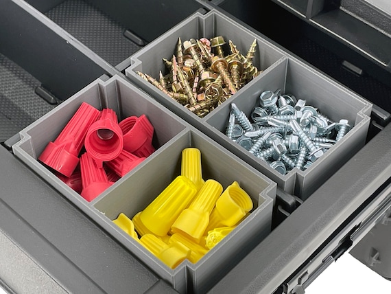 Husky Connect 2-drawer Organizer Compatible Small Cup Bin - Gray