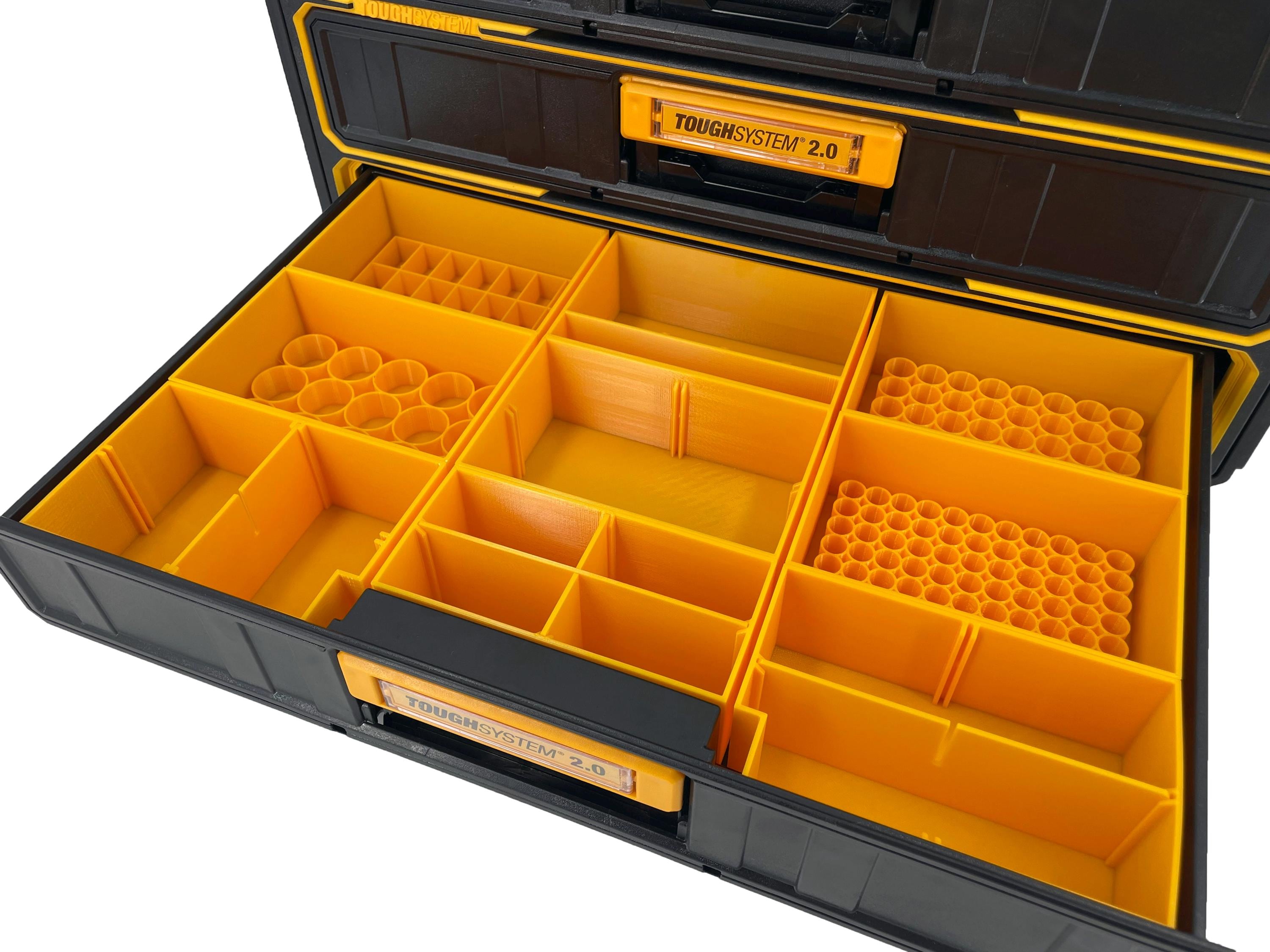 Dewalt ToughSystem 2.0 3段引き出し式ツールボックスケース 小型単3