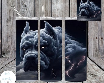 Seamless Black Intense Tumbler Wrap for 20 oz Skinny Tumbler PNG Sublimation Design Digital Download Straight. Dog design.